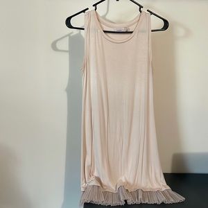 LOGO Layers tank with pleated swiss dot trim XXS